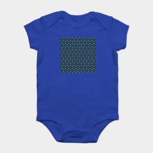 white and blue triangle pattern (triangle pattern art, triangle pattern drawing and triangle pattern design) Baby Bodysuit